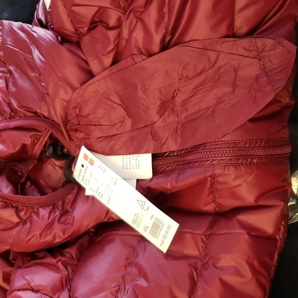 Wine Packable Puffer Hoodie w/Duck Down & Pouch Size XXL - Picture 16 of 16